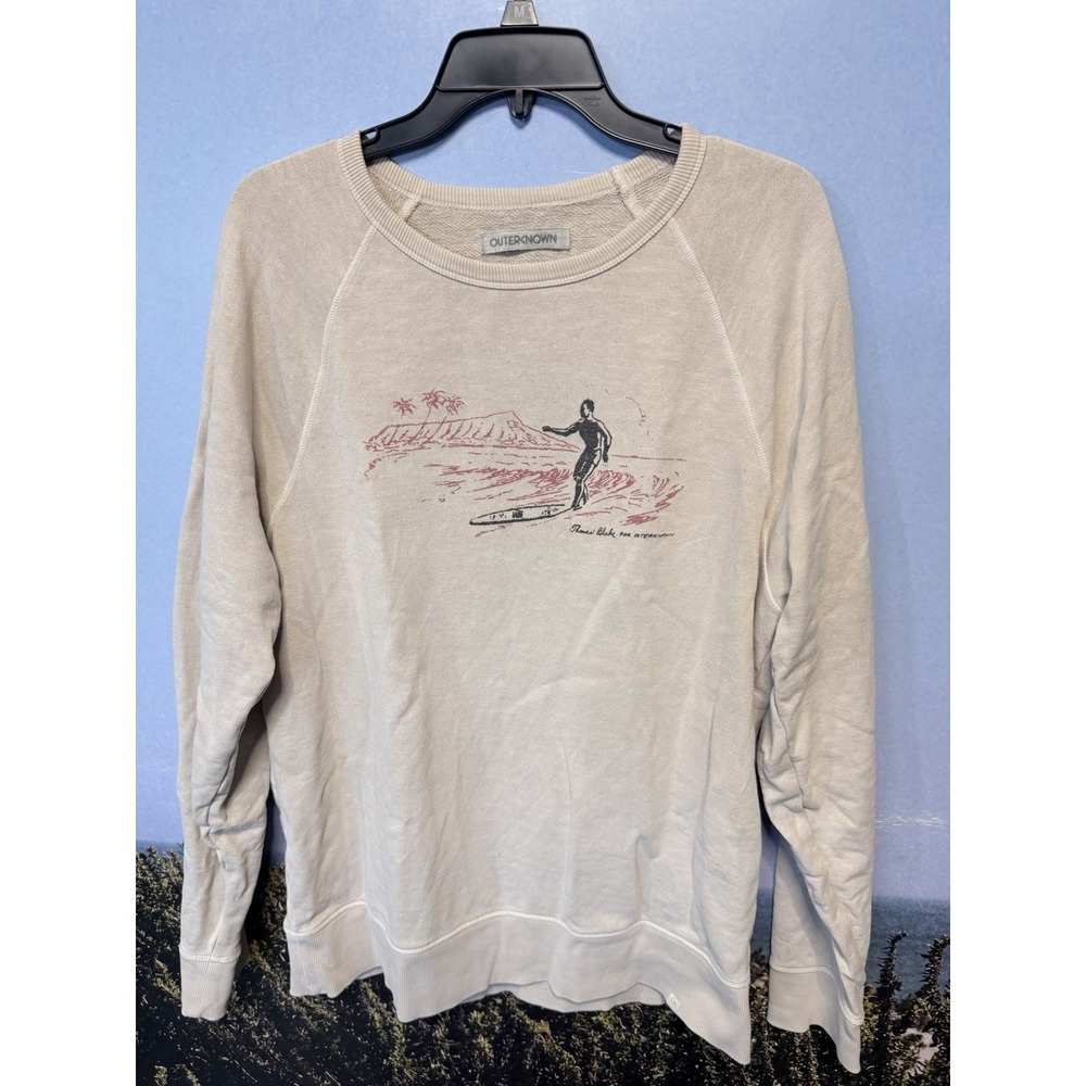 Outerknown Mens Tom Blake Waikiki Sur Sweatshirt Large